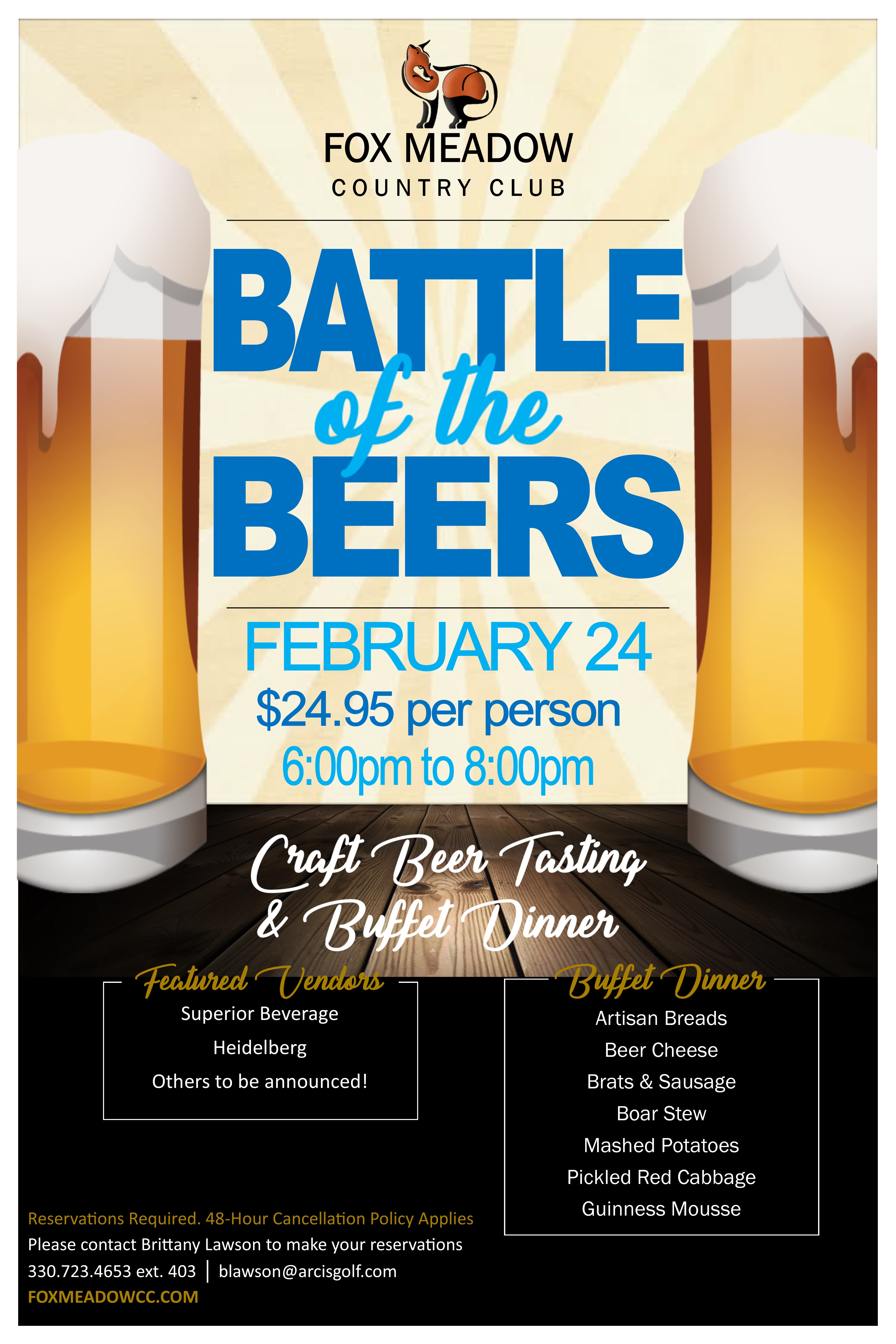 Battle of the Beers Fox Meadow Country Club 20180224