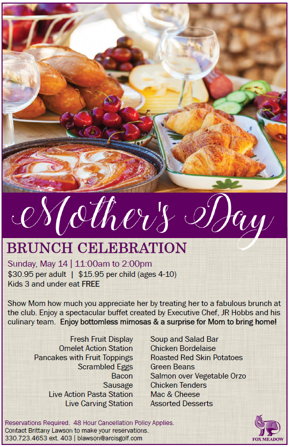 Mother's Day Brunch Fox Meadow Country Club 20170514